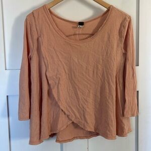 Free People peach shirt xs
